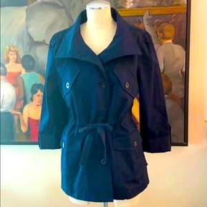 Loft heavy cotton jacket in Navy.